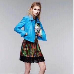 Prabal Gurung For target Blue Leather Jacket